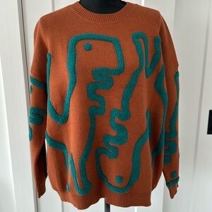 Loversized dinosaur grandpa sweater